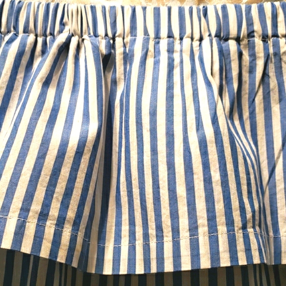 H&M BLUE/WHITE STRIPED SKIRT SZ 6 - Picture 2 of 6